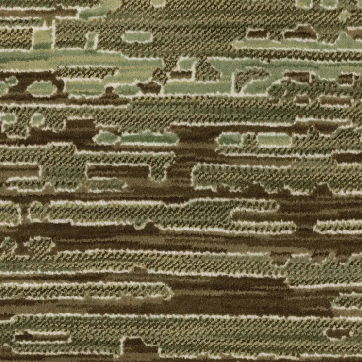 3' X 5' Brown And Green Abstract Area Rug
