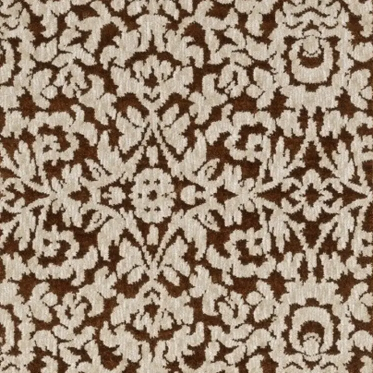 8' Rust And Beige Oriental Runner Rug