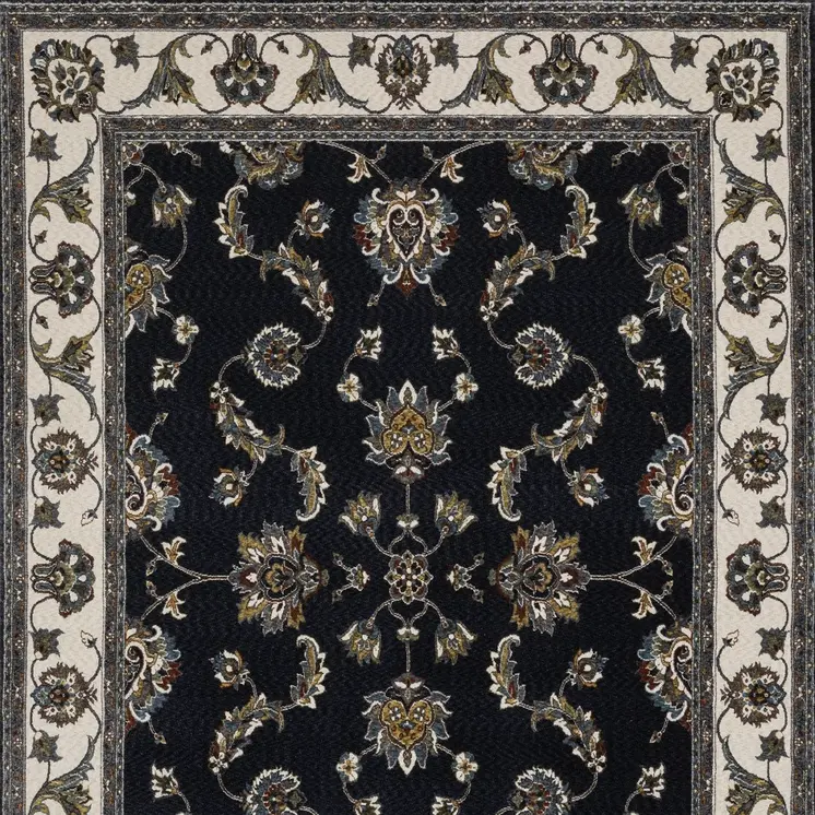 4' X 6' Ivory Oriental Area Rug With Fringe