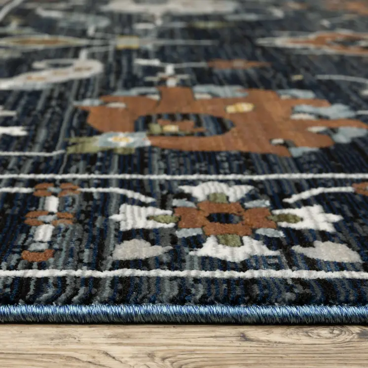 3' X 5' Rust Oriental Area Rug With Fringe