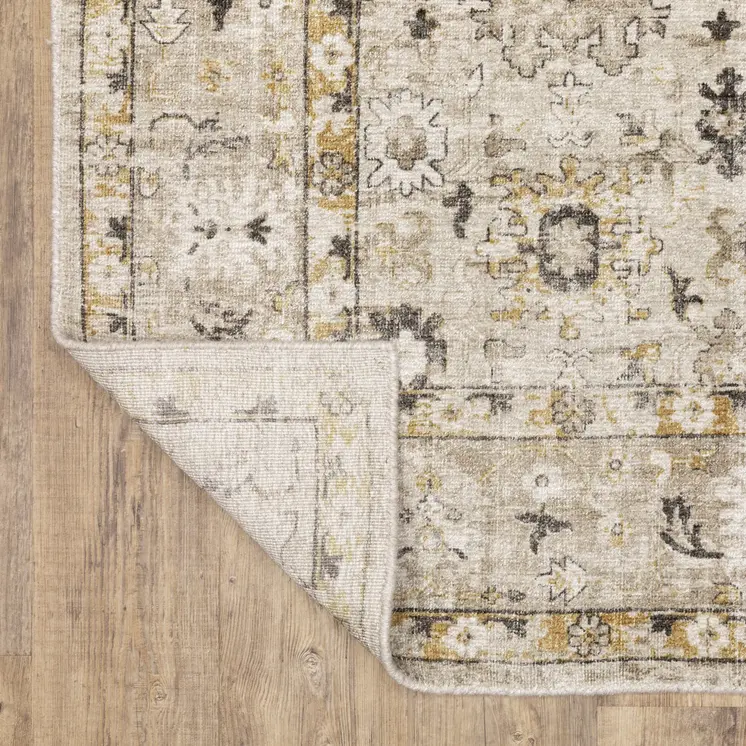 10' Beige And Gold Oriental Hand Tufted Runner Rug