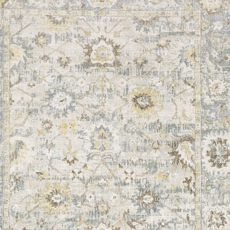 10' Ivory And Blue Oriental Hand Tufted Runner Rug