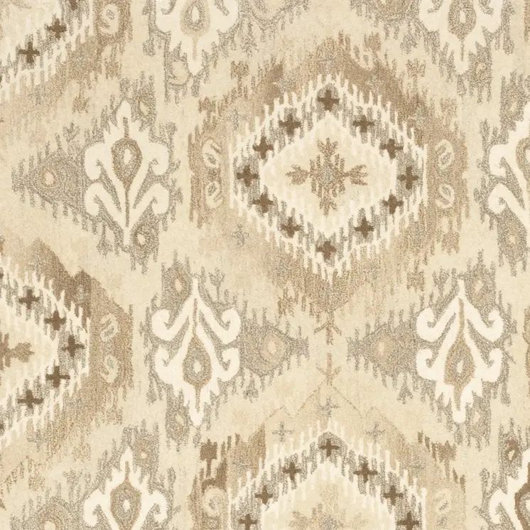 4' X 6' Beige And Ivory Wool Abstract Hand Tufted Area Rug