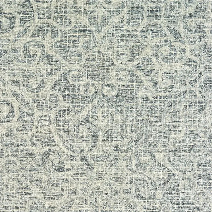 5' X 8' Gray And Ivory Wool Geometric Hand Tufted Area Rug