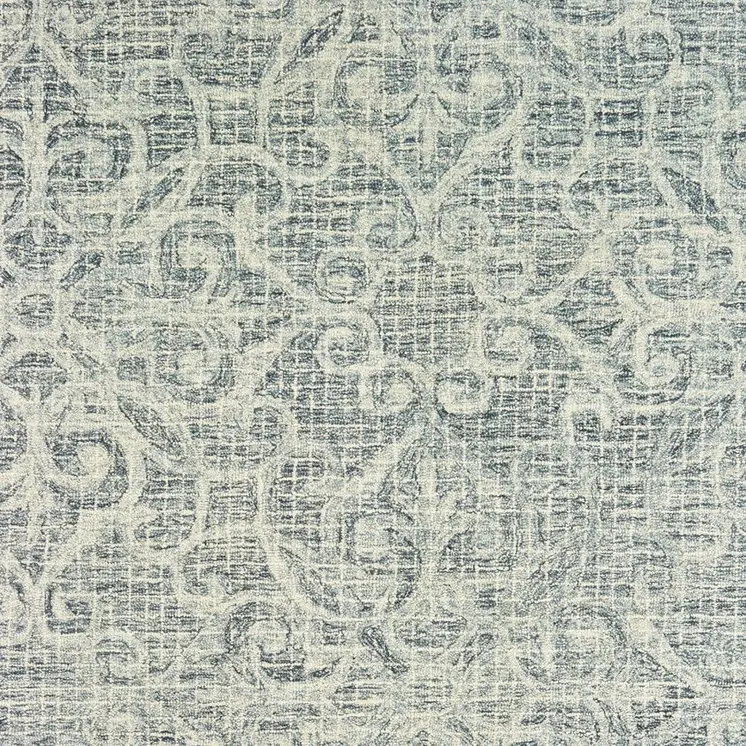 5' X 8' Gray And Ivory Wool Geometric Hand Tufted Area Rug
