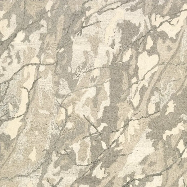 4' X 6' Beige And Ivory Wool Abstract Hand Tufted Area Rug