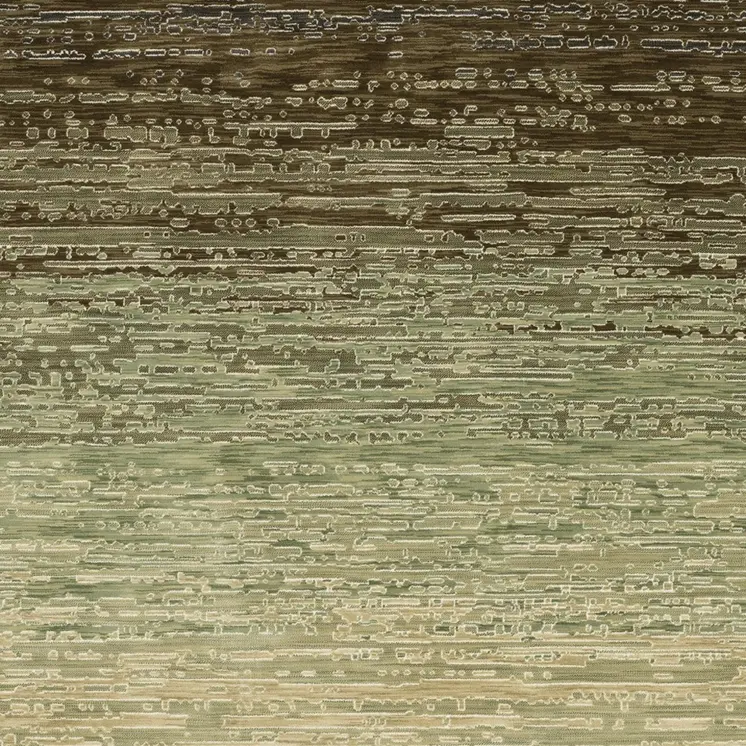 5' X 8' Brown And Green Abstract Area Rug