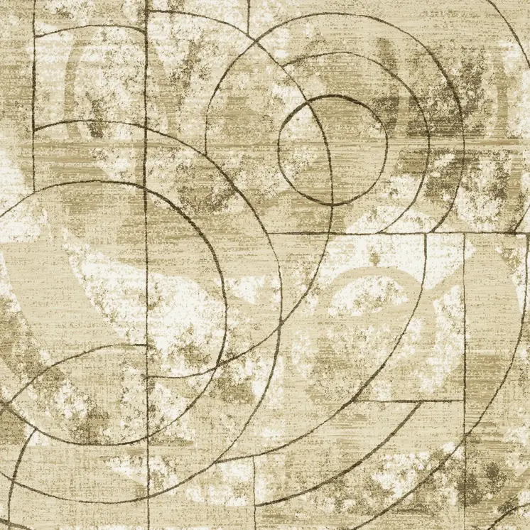 5' X 8' Beige And Brown Geometric Area Rug