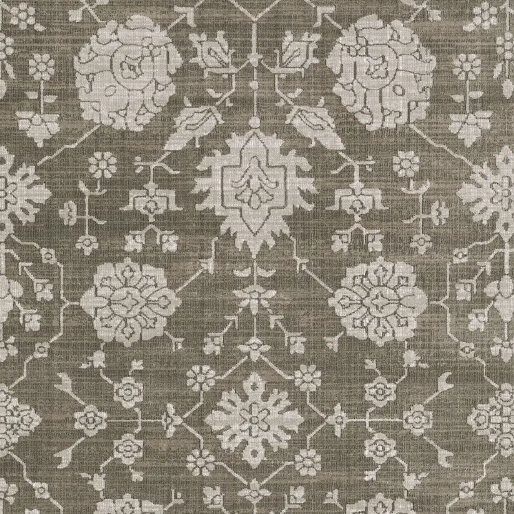 7' X 10' Gray And Light Gray Oriental Area Rug