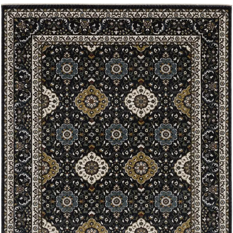 5' X 8' Gold Medallion Area Rug With Fringe