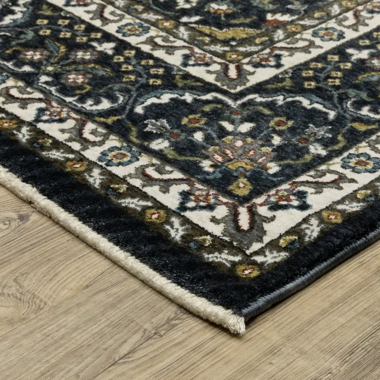 5' X 8' Gold Medallion Area Rug With Fringe