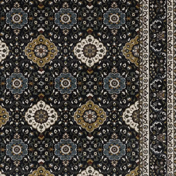 5' X 8' Gold Medallion Area Rug With Fringe
