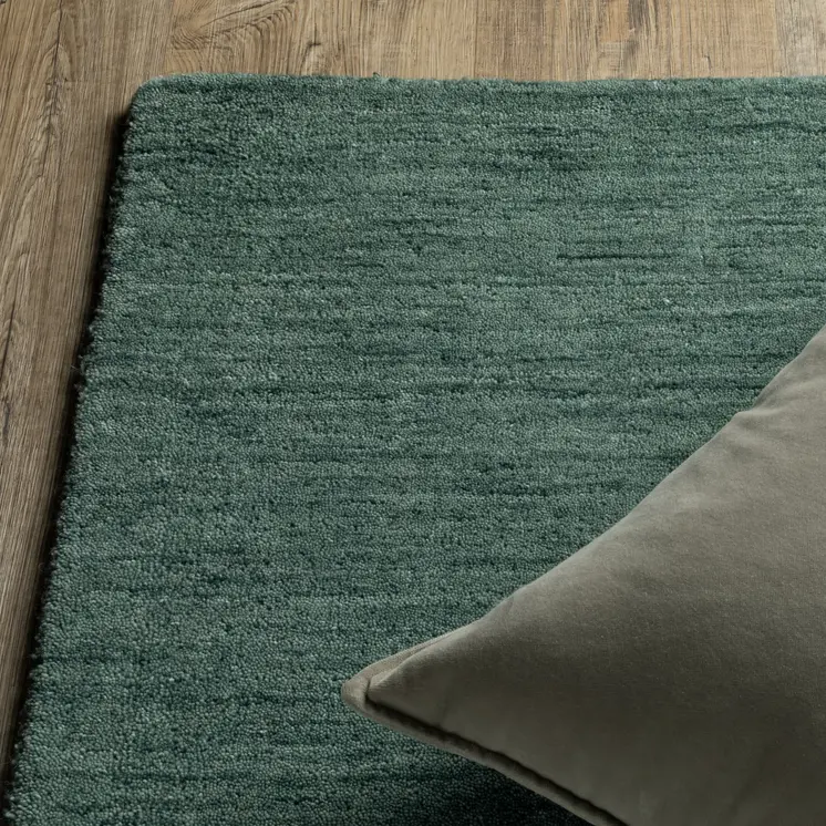5' X 8' Teal And Blue Wool Hand Tufted Area Rug