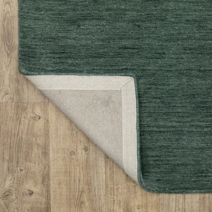 5' X 8' Teal And Blue Wool Hand Tufted Area Rug