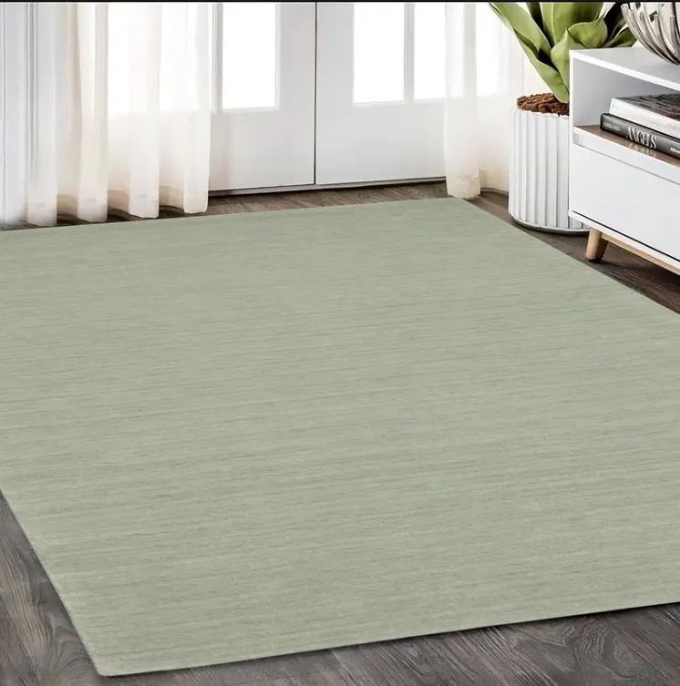 5' X 8' Silver Wool Hand Tufted Area Rug