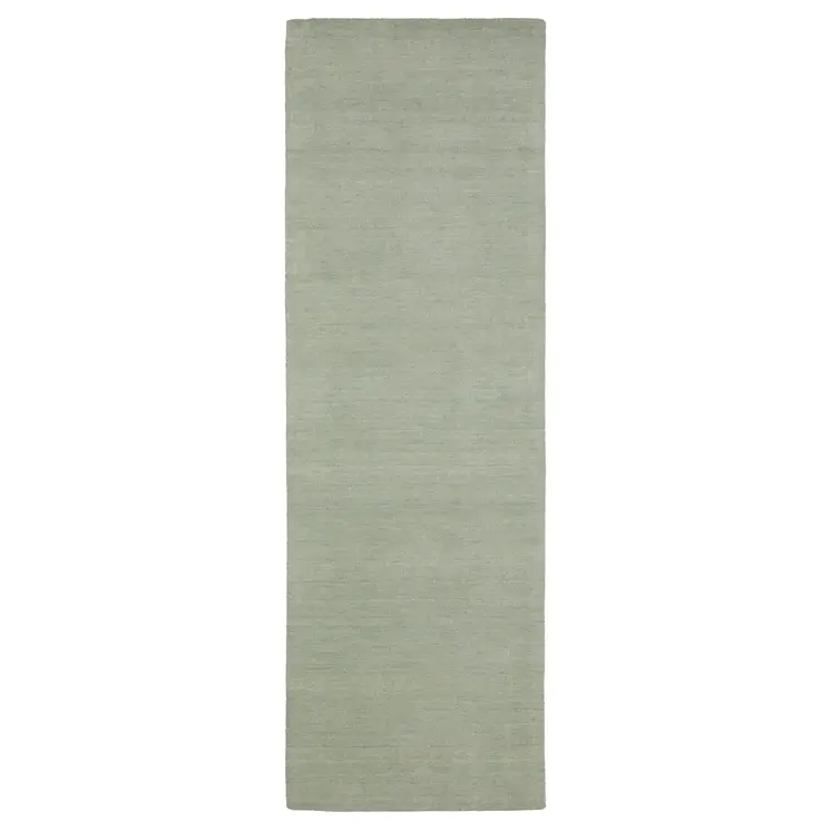 8' Silver Wool Hand Tufted Runner Rug
