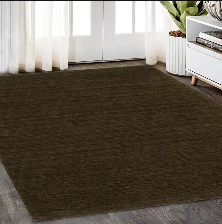 5' X 8' Brown Wool Hand Tufted Area Rug