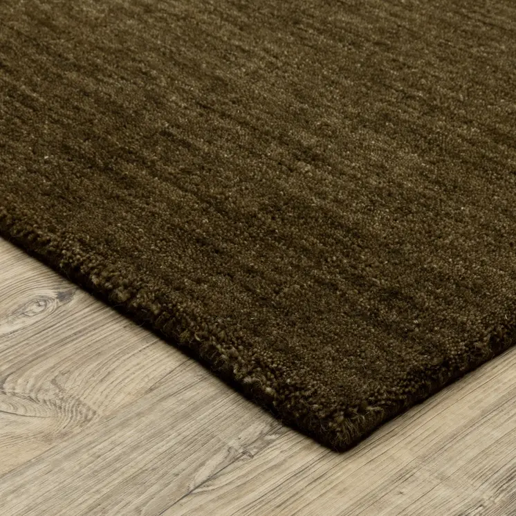 5' X 8' Brown Wool Hand Tufted Area Rug