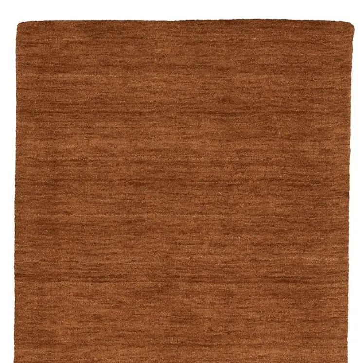 8' Rust Wool Hand Tufted Runner Rug