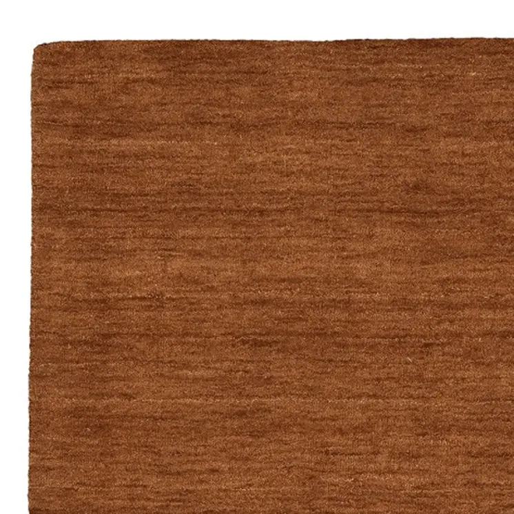 8' Rust Wool Hand Tufted Runner Rug