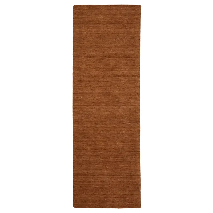 8' Rust Wool Hand Tufted Runner Rug
