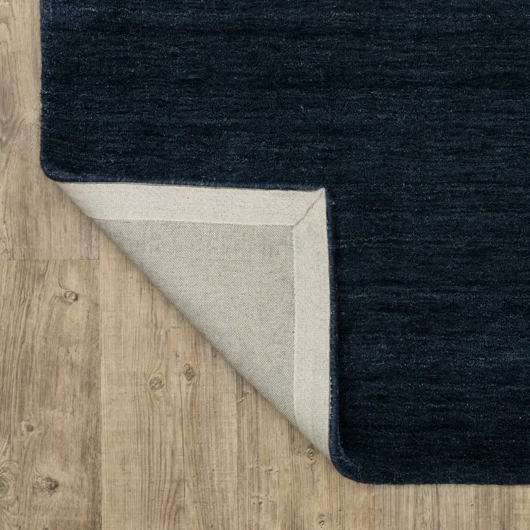 5' X 8' Blue Wool Hand Tufted Area Rug