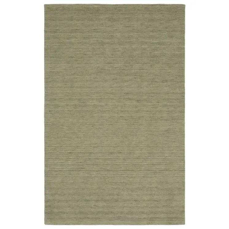5' X 8' Sage And Green Wool Hand Tufted Area Rug