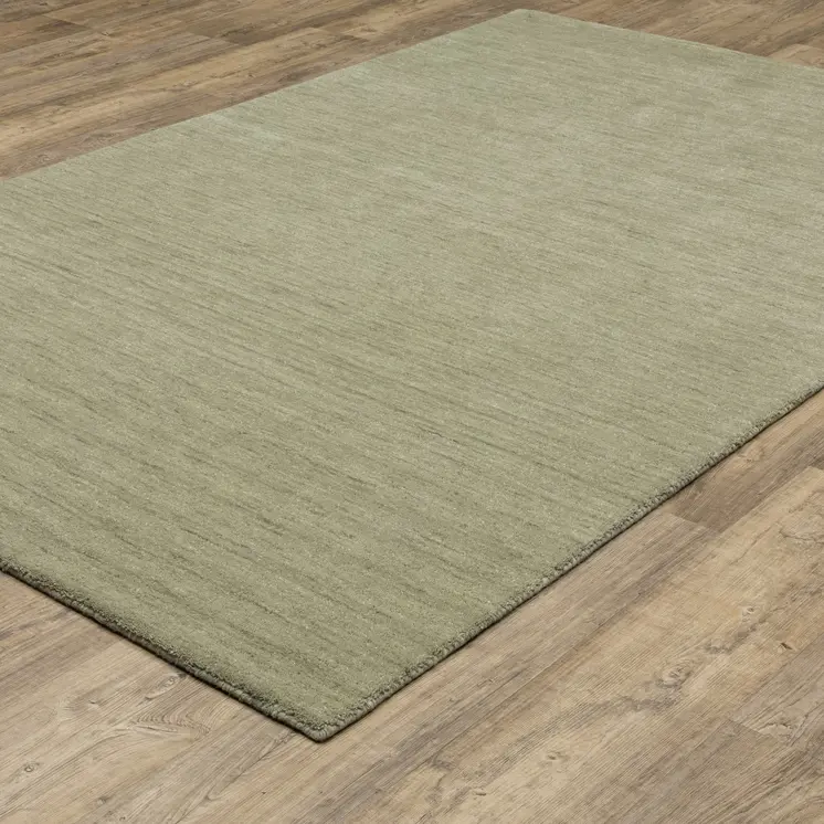 5' X 8' Sage And Green Wool Hand Tufted Area Rug