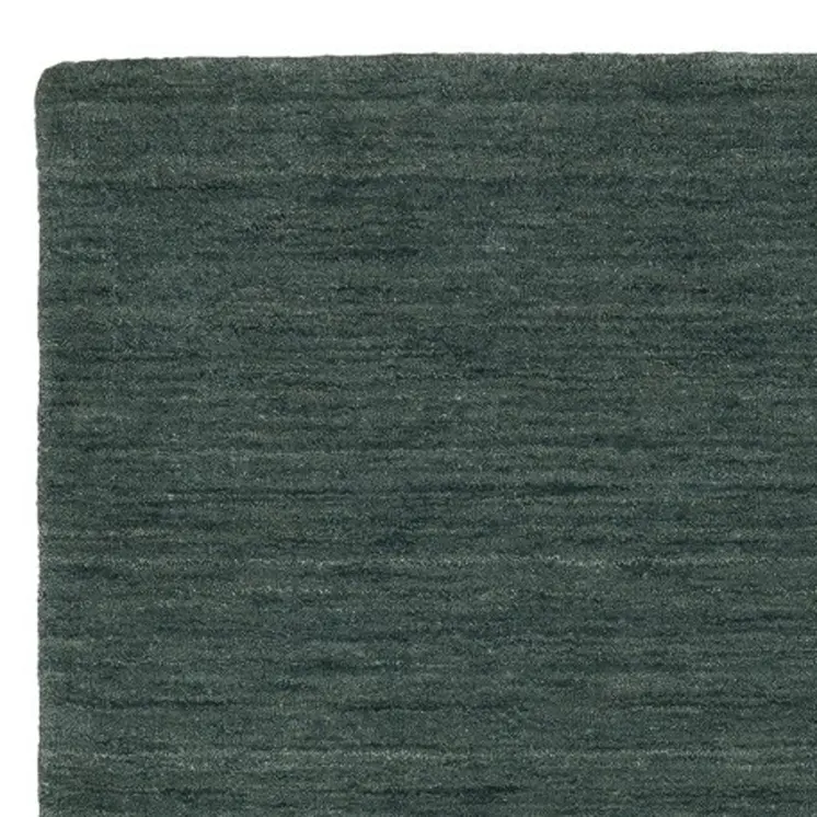 8' Teal And Blue Wool Hand Tufted Runner Rug