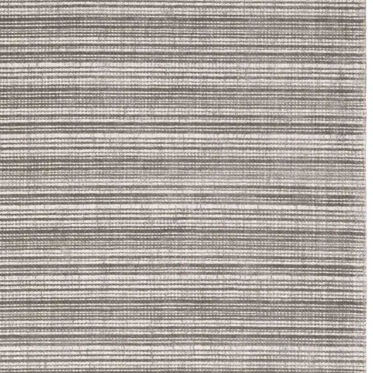 5' X 8' Gray And Ivory Striped Hand Tufted Area Rug