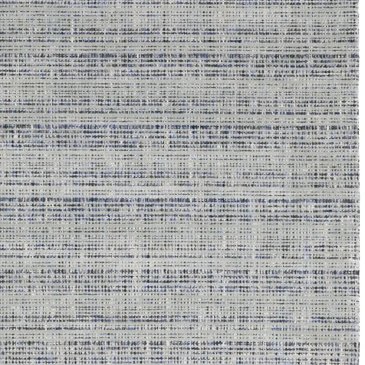 5' X 8' Gray And Blue Striped Hand Tufted Area Rug