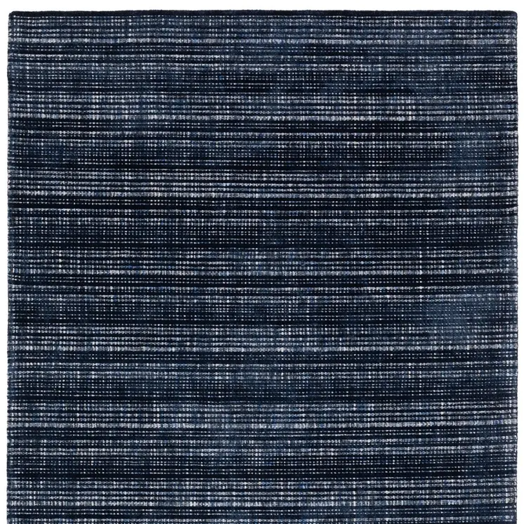 5' X 8' Blue Striped Hand Tufted Area Rug