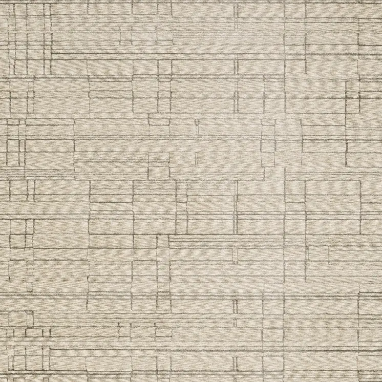 8' Beige And Brown Geometric Runner Rug With Fringe
