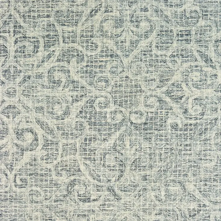 4' X 6' Gray And Ivory Wool Geometric Hand Tufted Area Rug