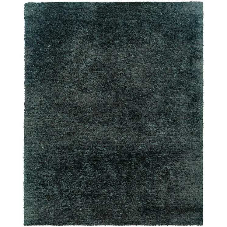 3' X 5' Charcoal Shag Hand Tufted Area Rug