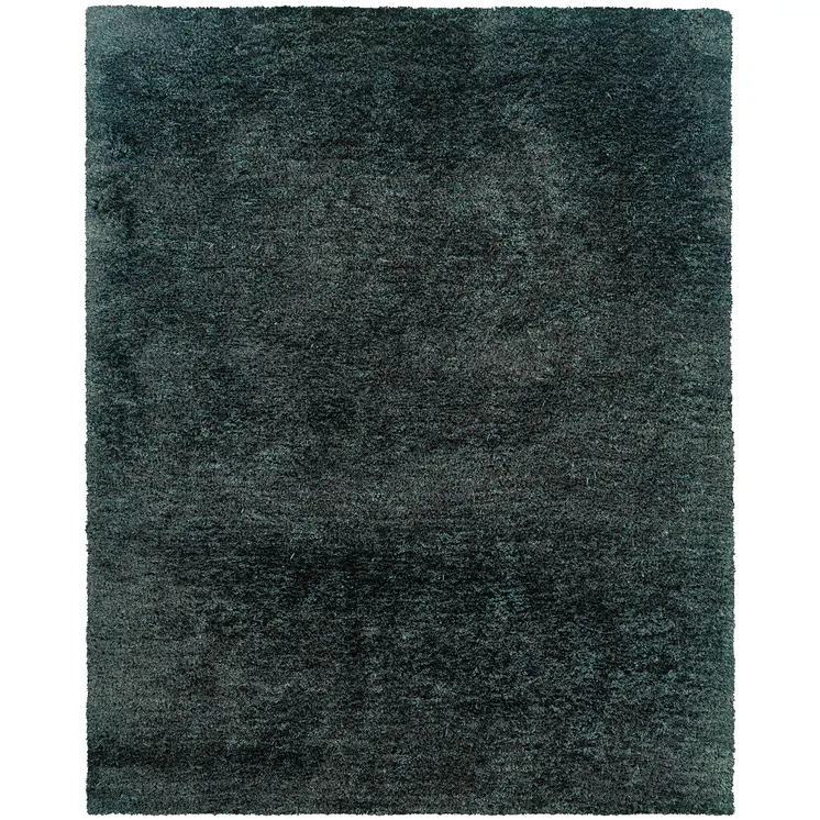 3' X 5' Charcoal Shag Hand Tufted Area Rug