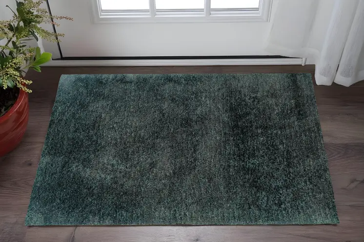 3' X 5' Charcoal Shag Hand Tufted Area Rug
