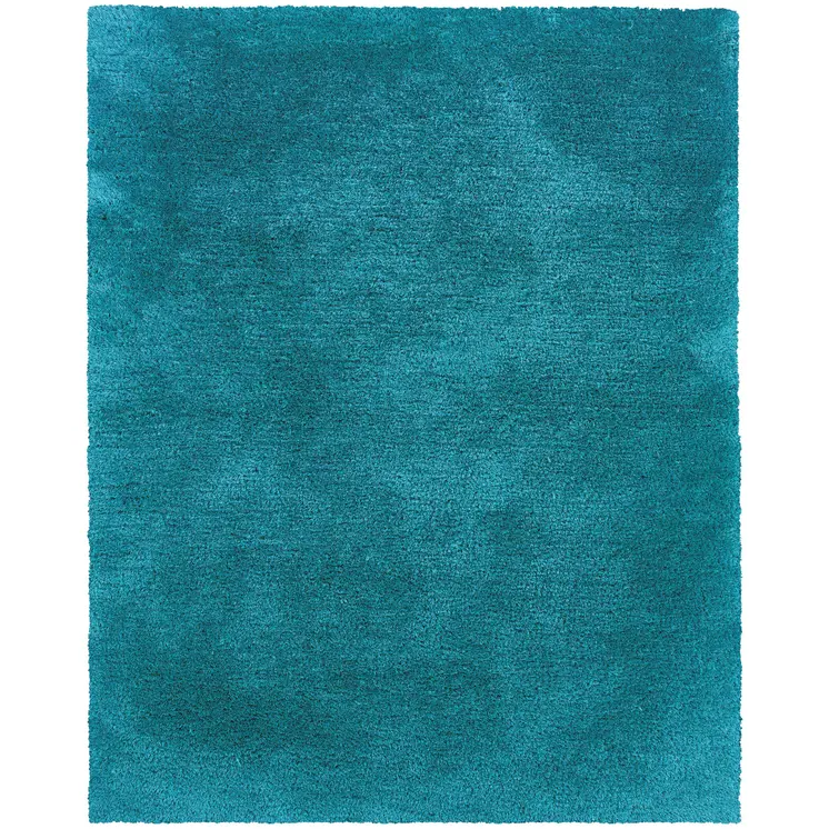 3' X 5' Teal Shag Hand Tufted Area Rug