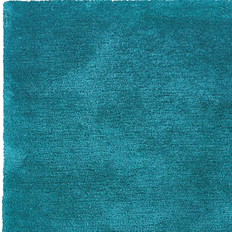 3' X 5' Teal Shag Hand Tufted Area Rug