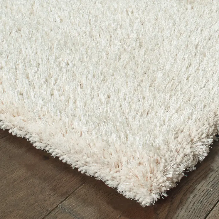3' X 5' Ivory Shag Hand Tufted Area Rug