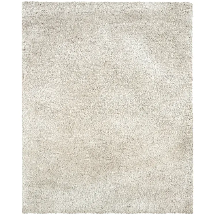 3' X 5' Ivory Shag Hand Tufted Area Rug