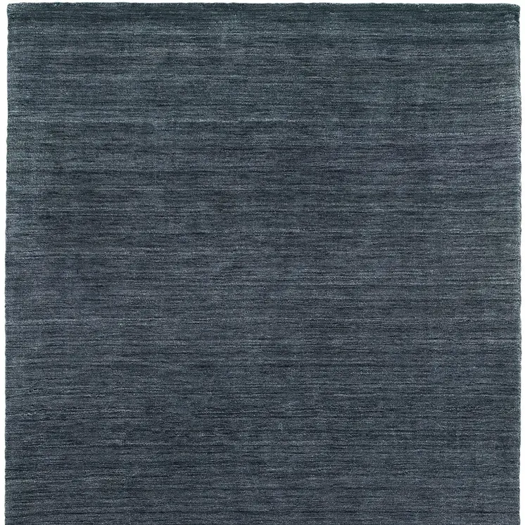 5' X 8' Navy Blue Wool Hand Tufted Area Rug