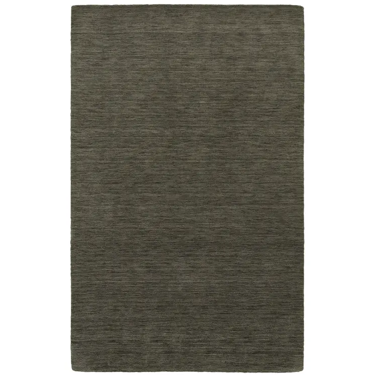 5' X 8' Charcoal Wool Hand Tufted Area Rug