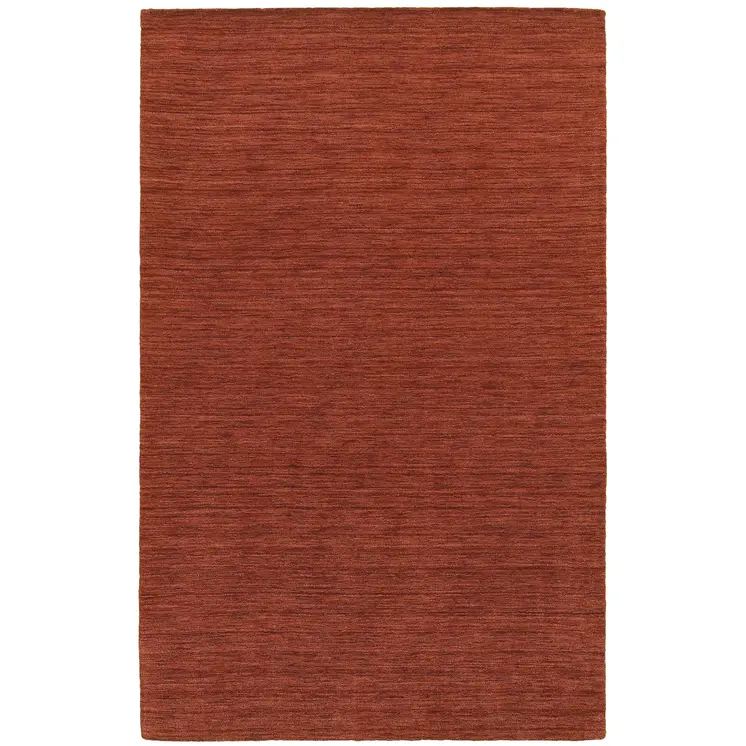 5' X 8' Rust Wool Hand Tufted Area Rug