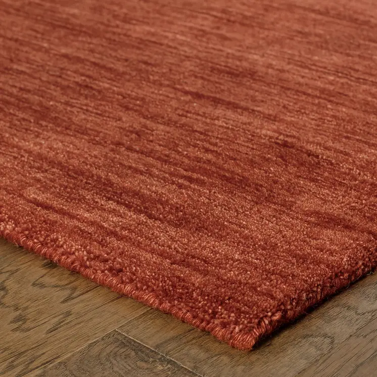 5' X 8' Rust Wool Hand Tufted Area Rug