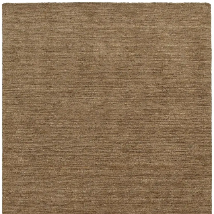 5' X 8' Tan Wool Hand Tufted Area Rug