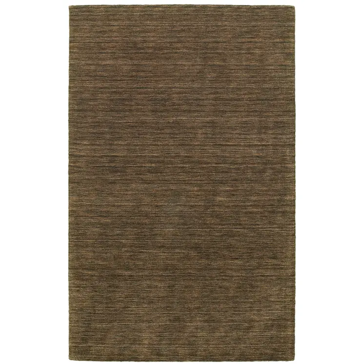 5' X 8' Brown Wool Hand Tufted Area Rug