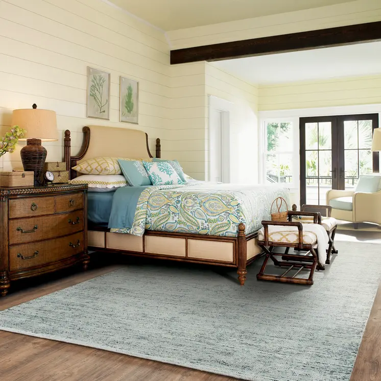 6' X 9' Blue And Teal Hand Tufted Area Rug