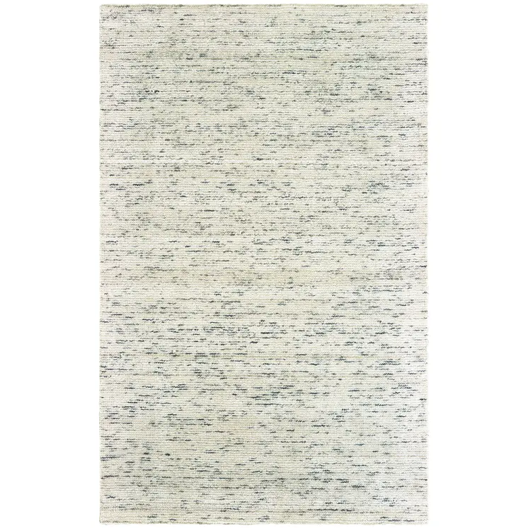 5' X 8' Ivory And Stone Hand Tufted Area Rug