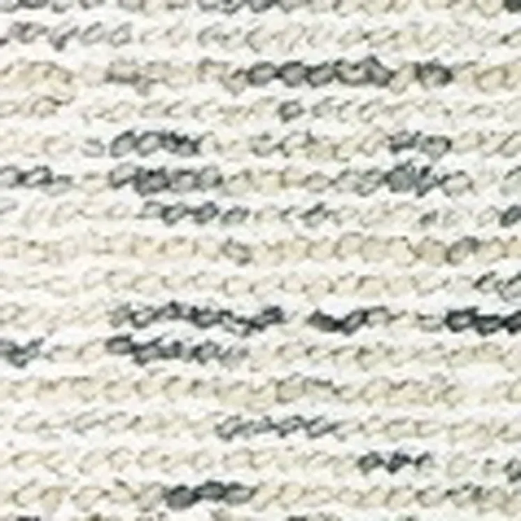 6' X 9' Ivory And Stone Hand Tufted Area Rug